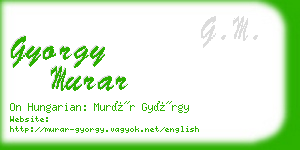 gyorgy murar business card